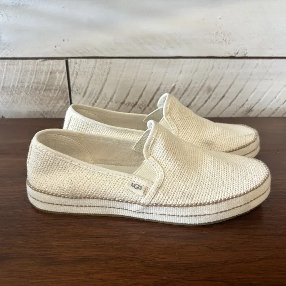 UGG Bren Knit Slip On Sneakers White 6.5 Womens - Picture 4 of 10